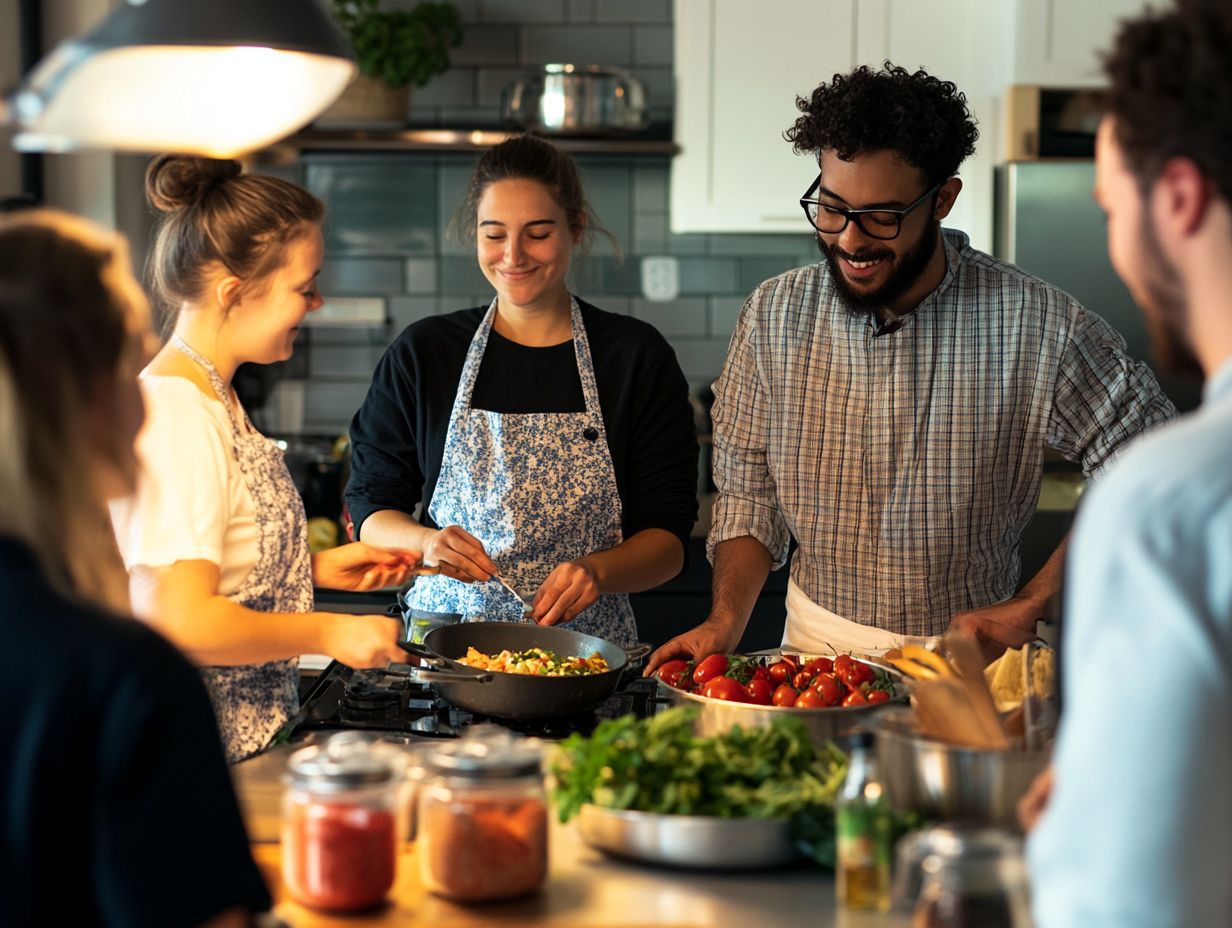 Diagram highlighting the benefits of cooking classes in language learning