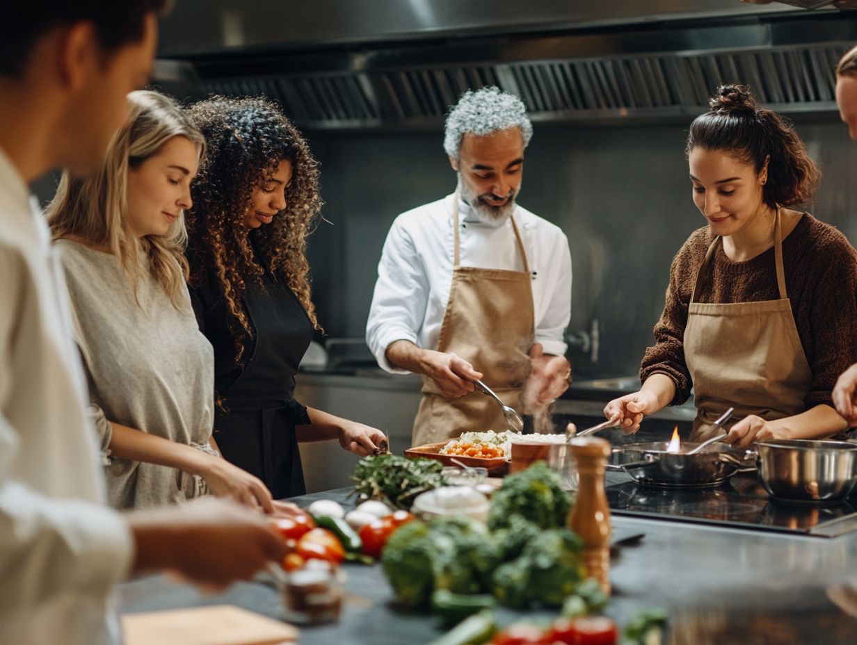 A diverse range of dishes prepared in cooking classes.