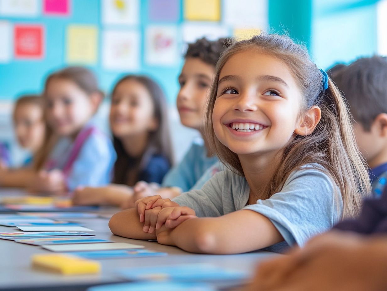 A student engaged with visual aids in a classroom setting